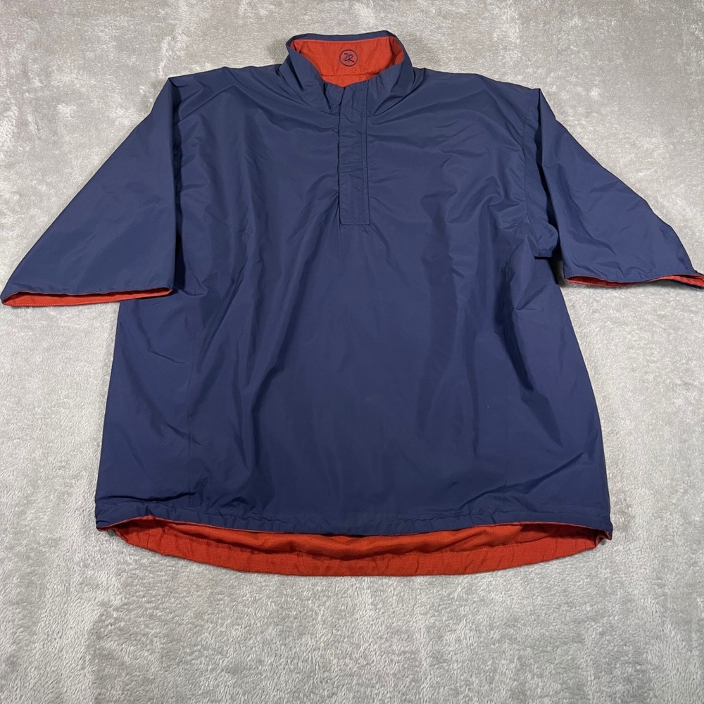 Zero Restriction Jacket Mens Large Blue  Windbreaker Reversible 1/4‎ Zip